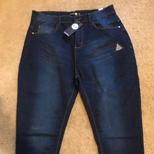 Boohoo.com dark washed jeans